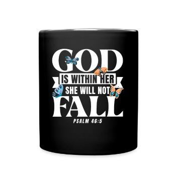 Bible Verse Inspirational Jesus God Gift - Full Colour Mug - black - Front