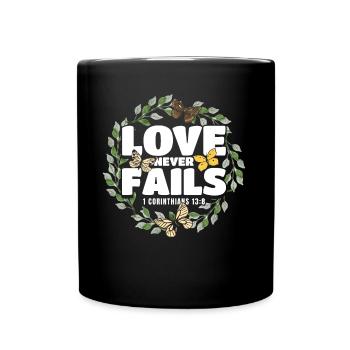 Christian Bible Verse Religious Gift - Full Colour Mug - black - Front