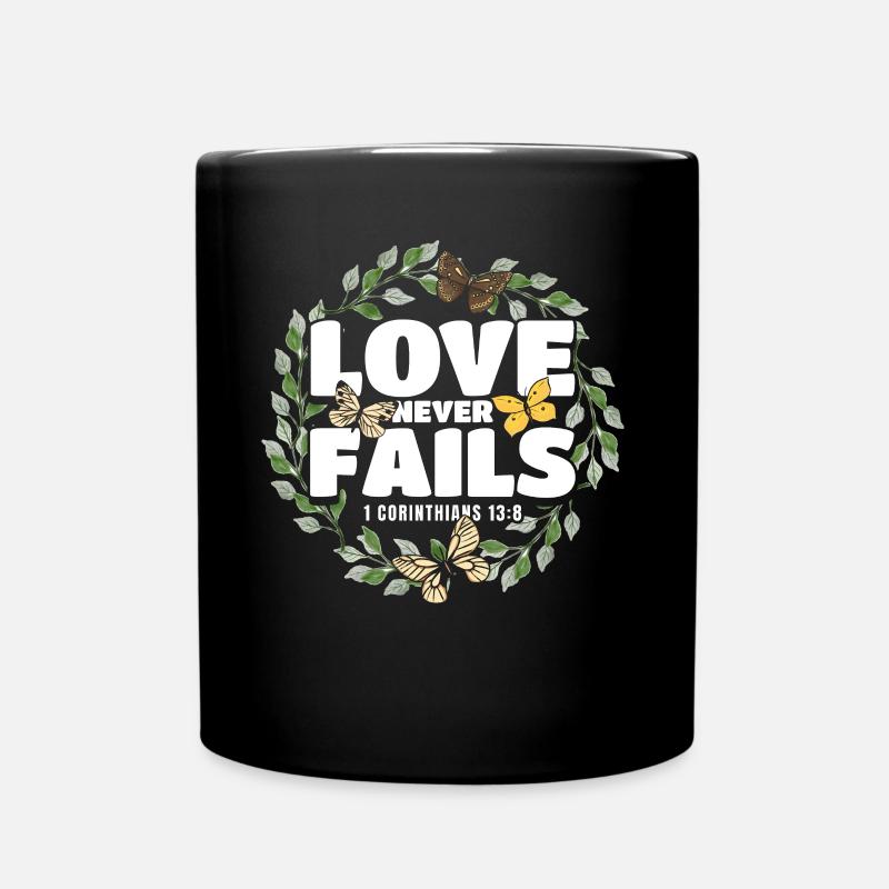 Christlich Bibelvers Religiös Geschenk - Tasse einfarbig - Schwarz