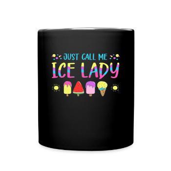 Just Call Me Ice Lady Women Gelato Frozen Dessert - Mug uni - noir - Devant