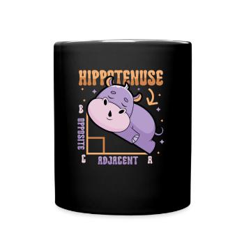 Hippotenuse, en face, adjacente - Mug uni - noir - Devant