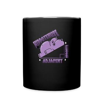 Hippotenuse, en face, adjacente - Mug uni - noir - Devant