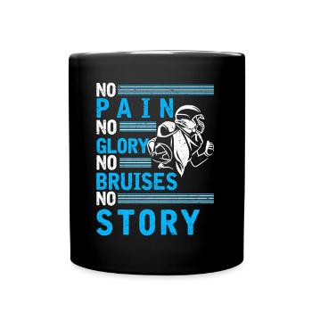 Drôle de joueur de football Entraîneur de football américain - Mug uni - noir - Devant