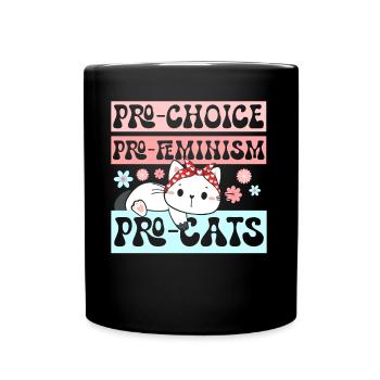 Pro-Choix Féminisme Amoureux des chats Félin - Mug uni - noir - Devant
