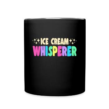 Ice Cream Whisperer Gelato Dessert Popsicle Gift - Full Colour Mug - black - Front