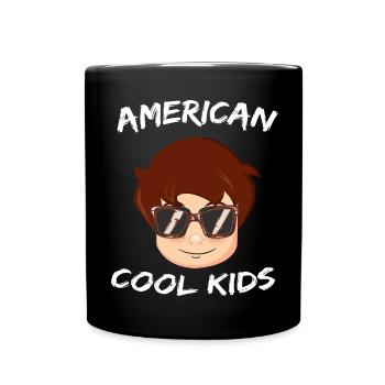 American cool Kids, children from the USA - Full Colour Mug - black - Front