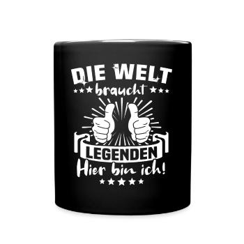 Legende Legenden - Tasse einfarbig - Schwarz - Vorne