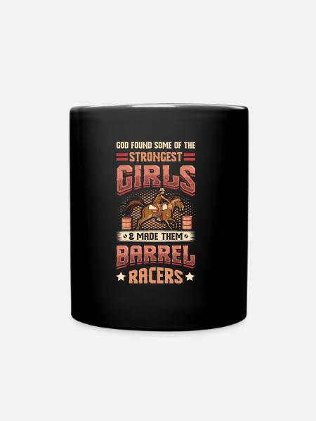 Barrel Racer Girl, Barel Racing - Tasse einfarbig - Schwarz