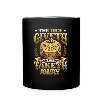 The cube gives and the cube takes away - Full Colour Mug - black - Front
