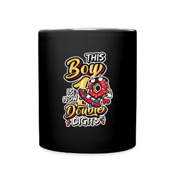 This boy is now 10, double digits - Full Colour Mug - black - Front