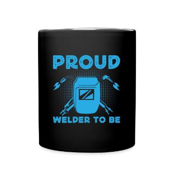 Proud Welder To Be - Silhouette de métallurgiste - Mug uni - noir - Devant