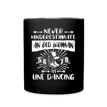 Line Dance Woman Line Dancing Women - Tasse einfarbig - Schwarz - Vorne