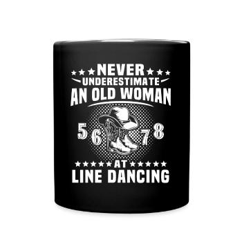 Line Dance Woman Line Dancing Women - Tasse einfarbig - Schwarz - Vorne