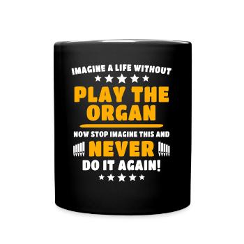 Organiste Orgue organiste - Mug uni - noir - Devant
