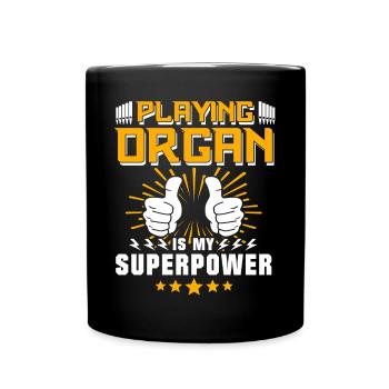 Orgelspieler Organist Orgel - Tasse einfarbig - Schwarz - Vorne