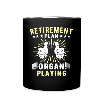 Organist Orgelspieler Orgel - Tasse einfarbig - Schwarz - Vorne