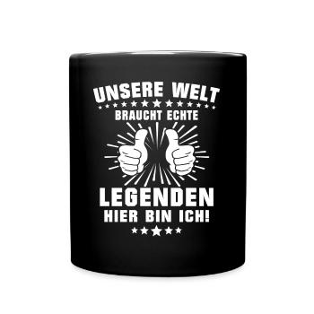 Legenden Geschenk Legende - Tasse einfarbig - Schwarz - Vorne