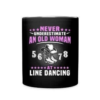Sous-estimer Line Dance Woman - Mug uni - noir - Devant