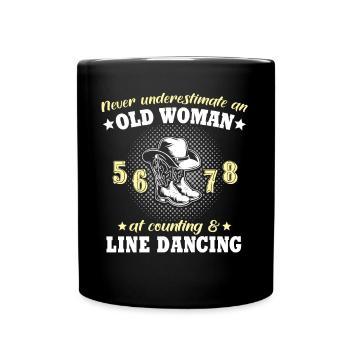 Sous-estimer Line Dance Woman - Mug uni - noir - Devant