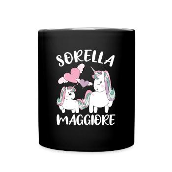 Sorella Maggiore Unicorno Annuncio Gravidanza - Tasse einfarbig - Schwarz - Vorne