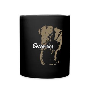Botswana - Elefant - Tasse einfarbig - Schwarz - Vorne
