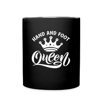 Reine des mains et des pieds pour les fans de jeux de cartes - Mug uni - noir - Devant