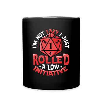 Je ne suis pas paresseux, je n’ai juste pas d’initiative - Mug uni - noir - Devant