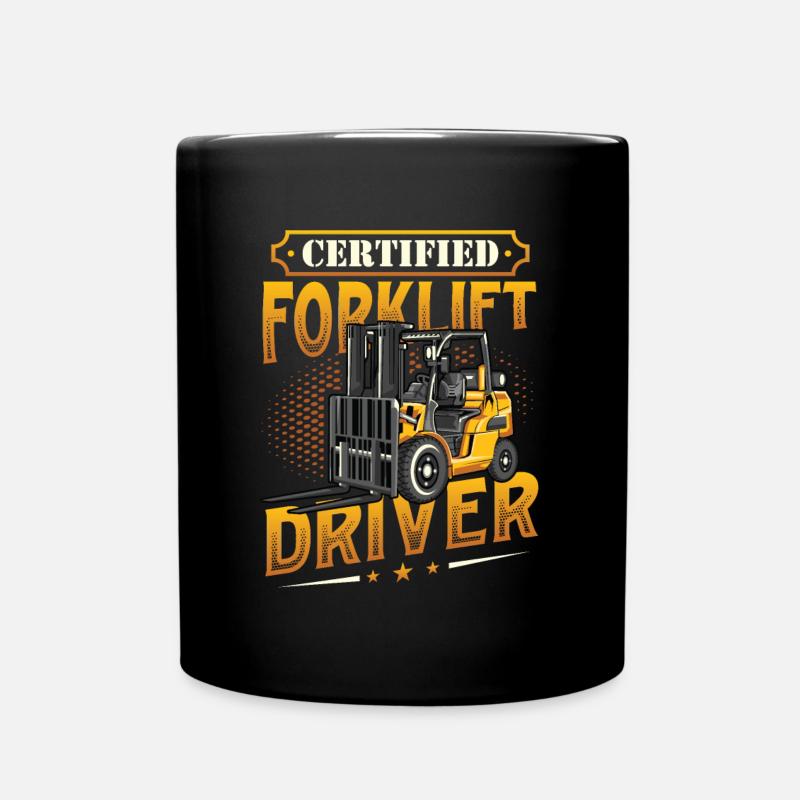 Zertifizierter Gabelstaplerfahrer - Tasse einfarbig - Schwarz