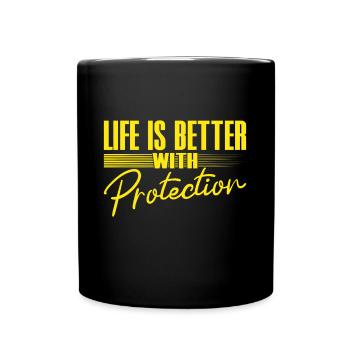 La vie est meilleure avec Protection Insurance Broker - Mug uni - noir - Devant