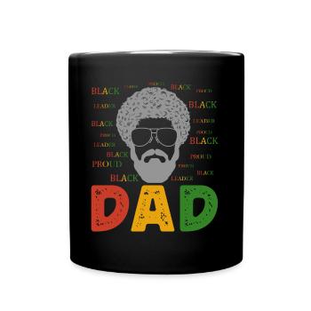 Proud Black Dad African Father - Full Colour Mug - black - Front