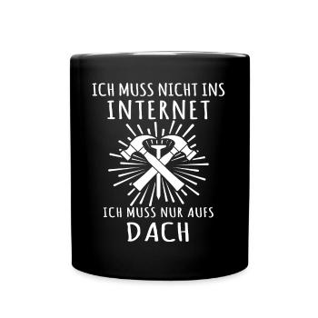 Zimmermann Zimmerer - Tasse einfarbig - Schwarz - Vorne