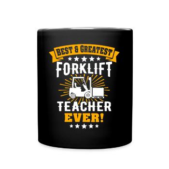 Forklift Driver Forklift Warehouse Forklift - Full Colour Mug - black - Front