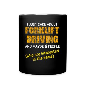 Forklift Forklift Driver Forklift - Full Colour Mug - black - Front