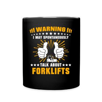 Forklift Forklift Driver Forklift - Full Colour Mug - black - Front