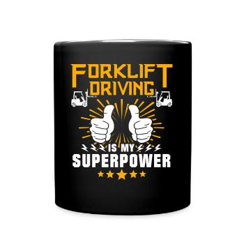 Forklift Forklift Driver Forklift - Full Colour Mug - black - Front