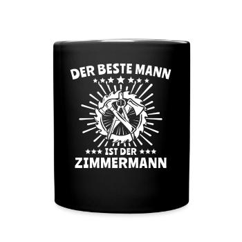 Bester Zimmermann Zimmerer - Tasse einfarbig - Schwarz - Vorne