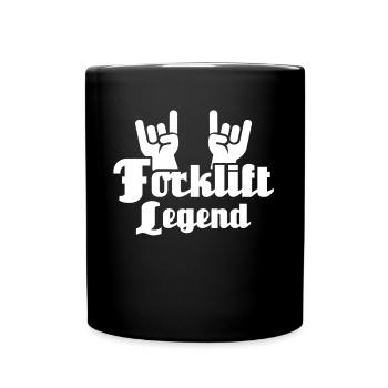 Forklift driver Forklift Forklift - Full Colour Mug - black - Front