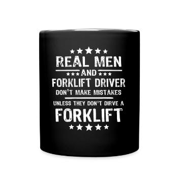 Forklift driver Forklift Forklift - Full Colour Mug - black - Front