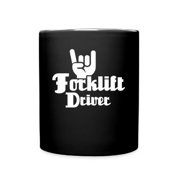 Forklift driver Forklift Forklift - Full Colour Mug - black - Front