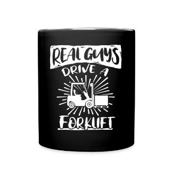 Forklift driver Forklift Forklift - Full Colour Mug - black - Front