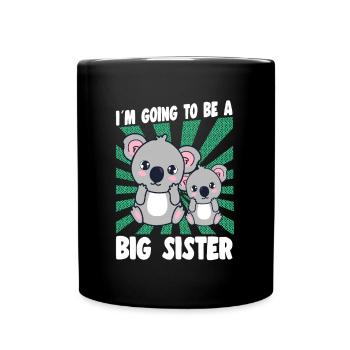 I'm Going To Be A Big Sister Koala Graphic Idea - Full Colour Mug - black - Front