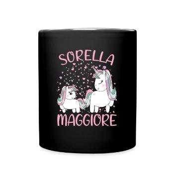 Sorella Maggiore Unicorno Annuncio Gravidanza - Tasse einfarbig - Schwarz - Vorne