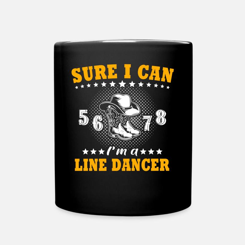 Line Dance Line Dancing - Full Colour Mug - black