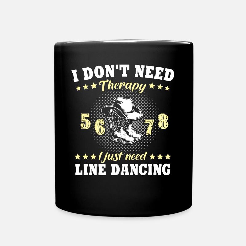 Line Dancing - Full Colour Mug - black