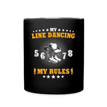 Danse en ligne - Mug uni - noir - Devant