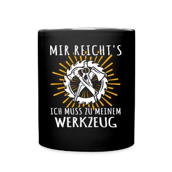 Zimmermann Zimmerer Zimmerleute - Tasse einfarbig - Schwarz - Vorne