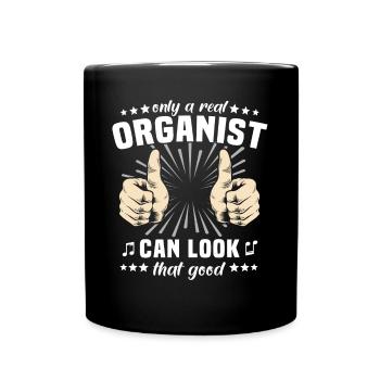 Orgelspieler Orgel Organist - Tasse einfarbig - Schwarz - Vorne