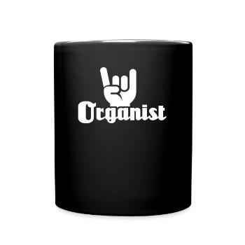 Orgelspieler Orgel Organist - Tasse einfarbig - Schwarz - Vorne