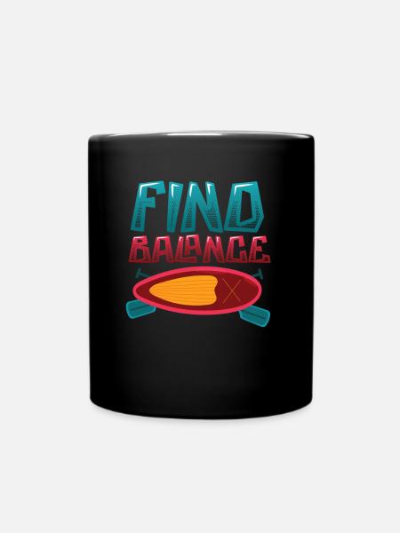 Balance Finden - Tasse einfarbig - Schwarz
