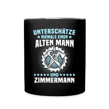 Zimmermann Zimmerer - Tasse einfarbig - Schwarz - Vorne